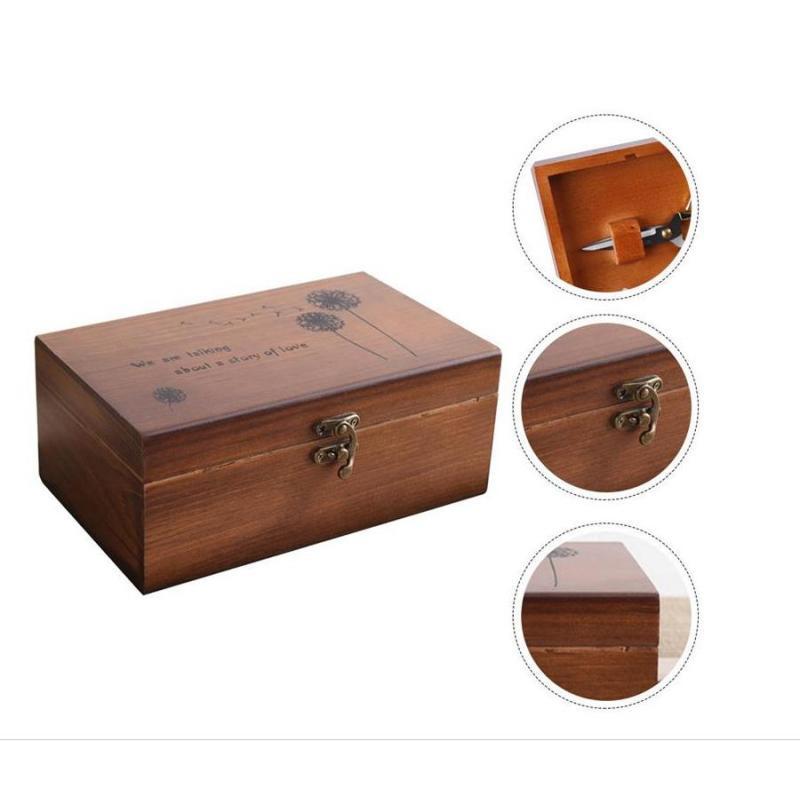 Craft Embellishment Storage - Holz-Organizer für Nähzubehör Dreifach Unterteilte Aufbewahrungsbox