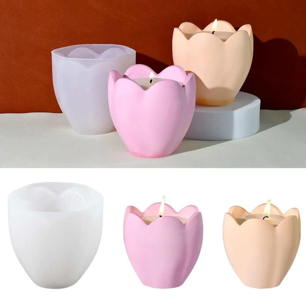 Craft Embellishment Storage - Tulpe Kerzenhalter Silikon Formen Blume Harz