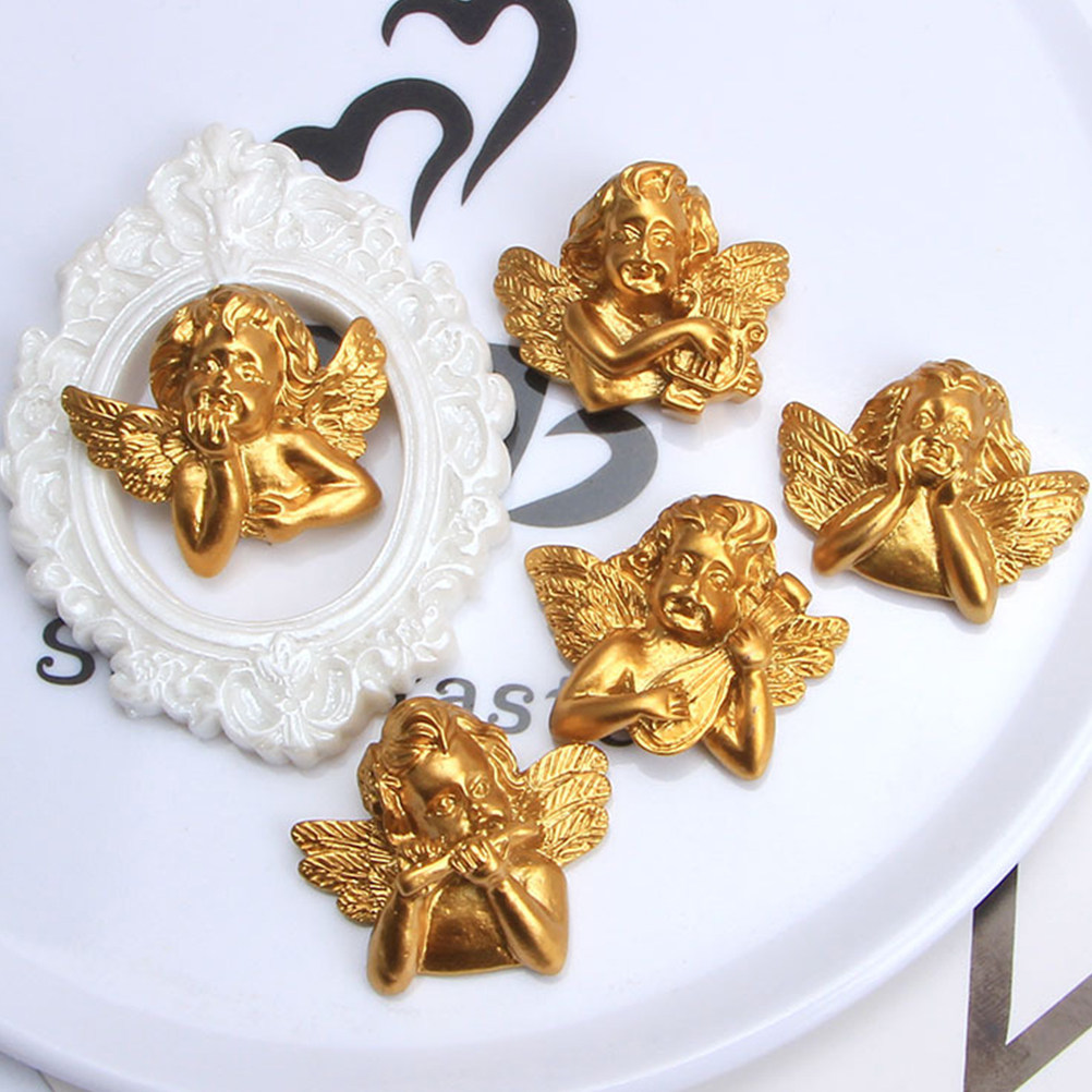 Embellish Craft - 15 Stück Engel-Accessoires aus Kunstharz, Bastelzubehör,