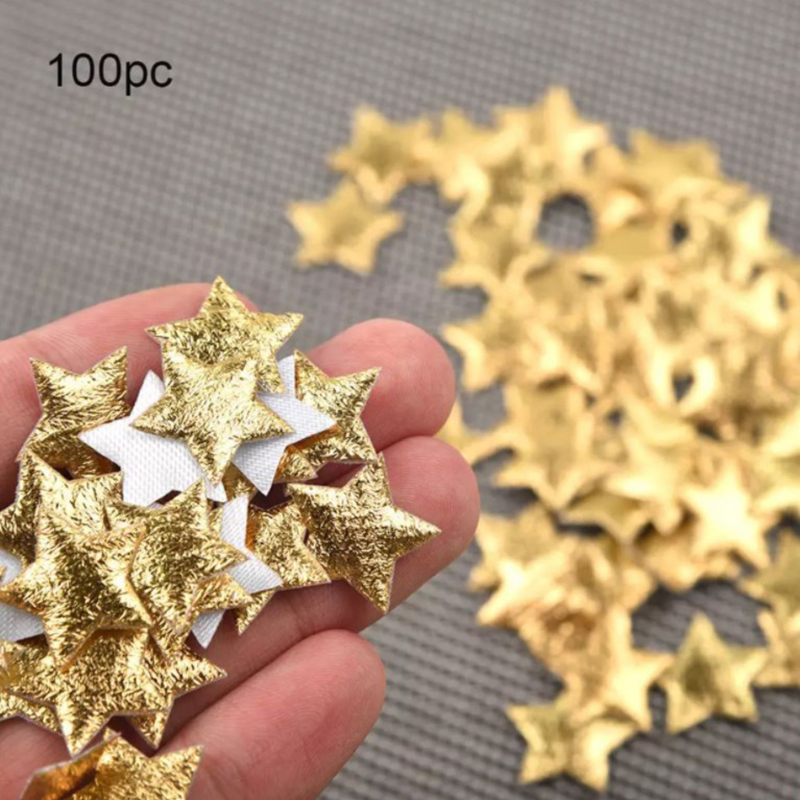Embellishments For Scrapbooking - 100 Stück Gold/Silber Sterne für Weihnachten