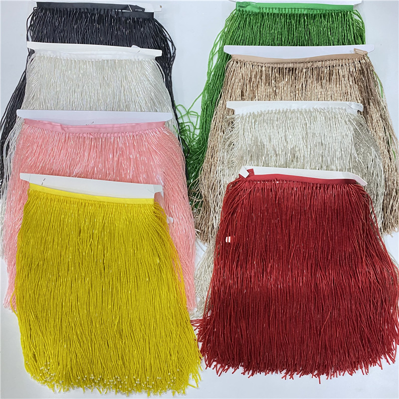 2metros/lot 30cm Breite Hohe Q – Beaded Trim Fringe Bewertung und Preis