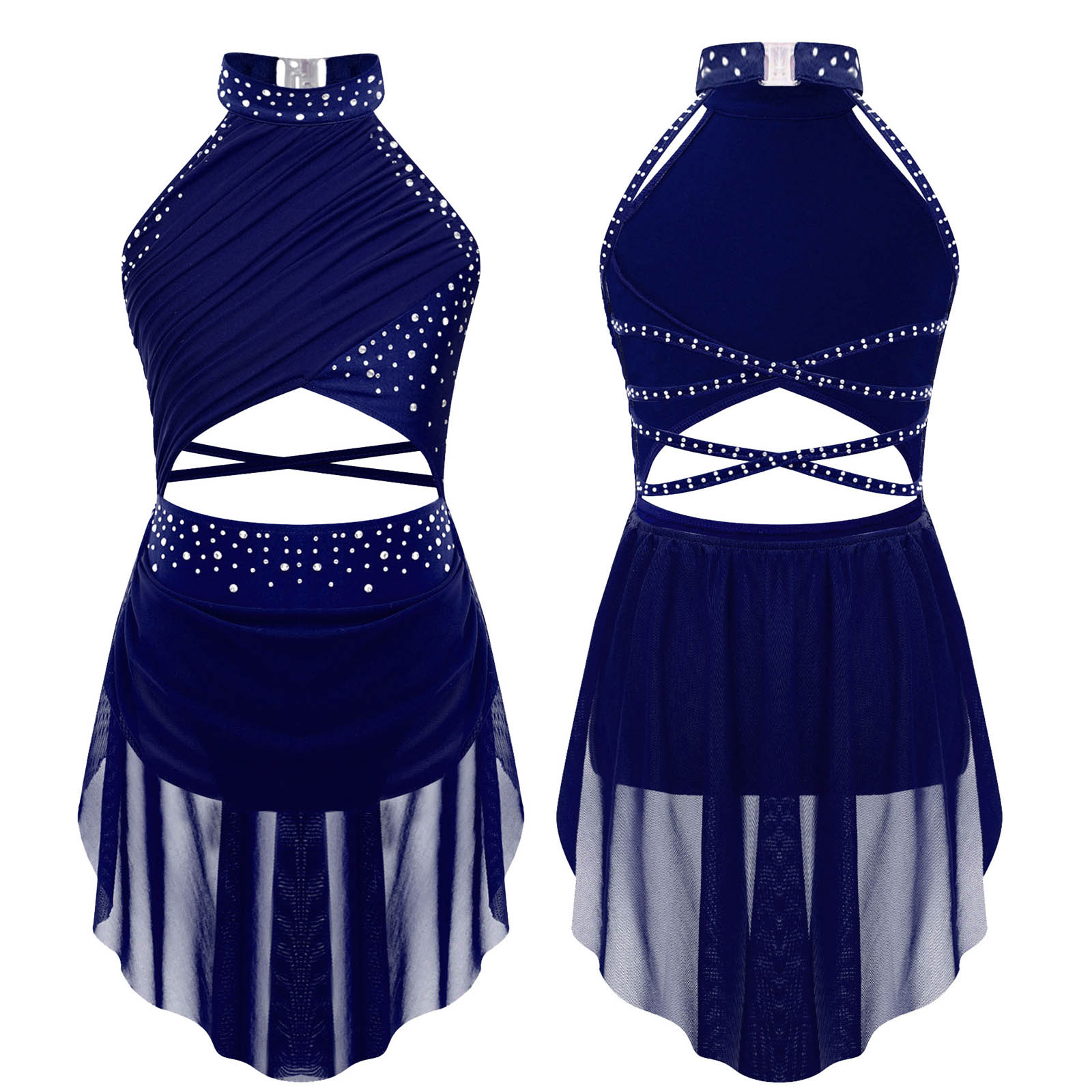 Kinder Mädchen Ballett Trikot  – Rhinestone Banding Trim Bewertung und Preis