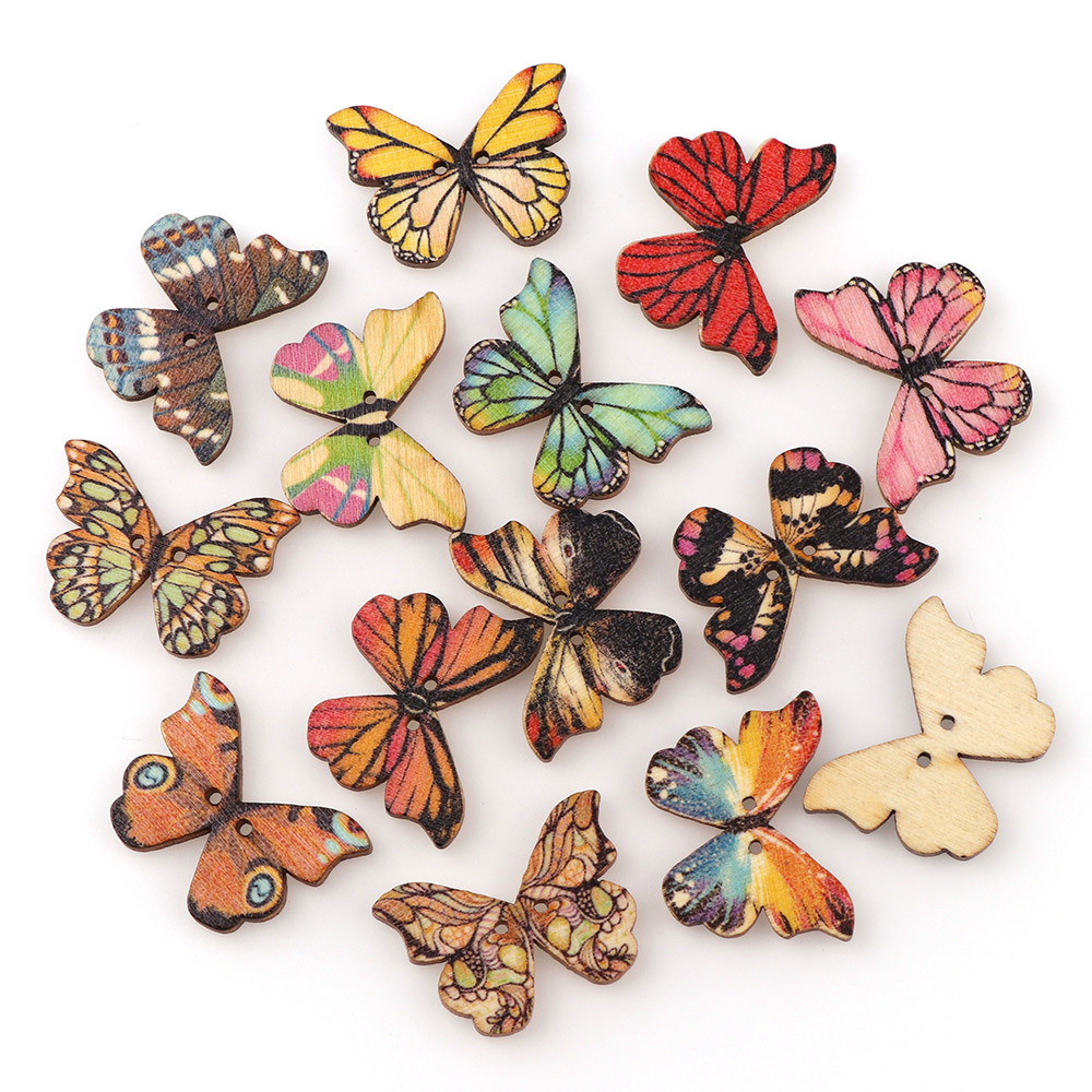 50 Stück Schmetterlings-Holzkn – Embellishments For Scrapbooking Bewertung und Preis