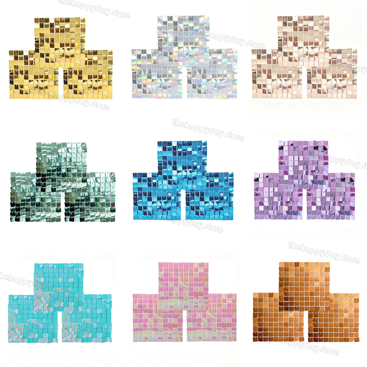 18-3 Stück Schimmer-Wand-Hinte – Sequin Fabric Panel Bewertung und Preis