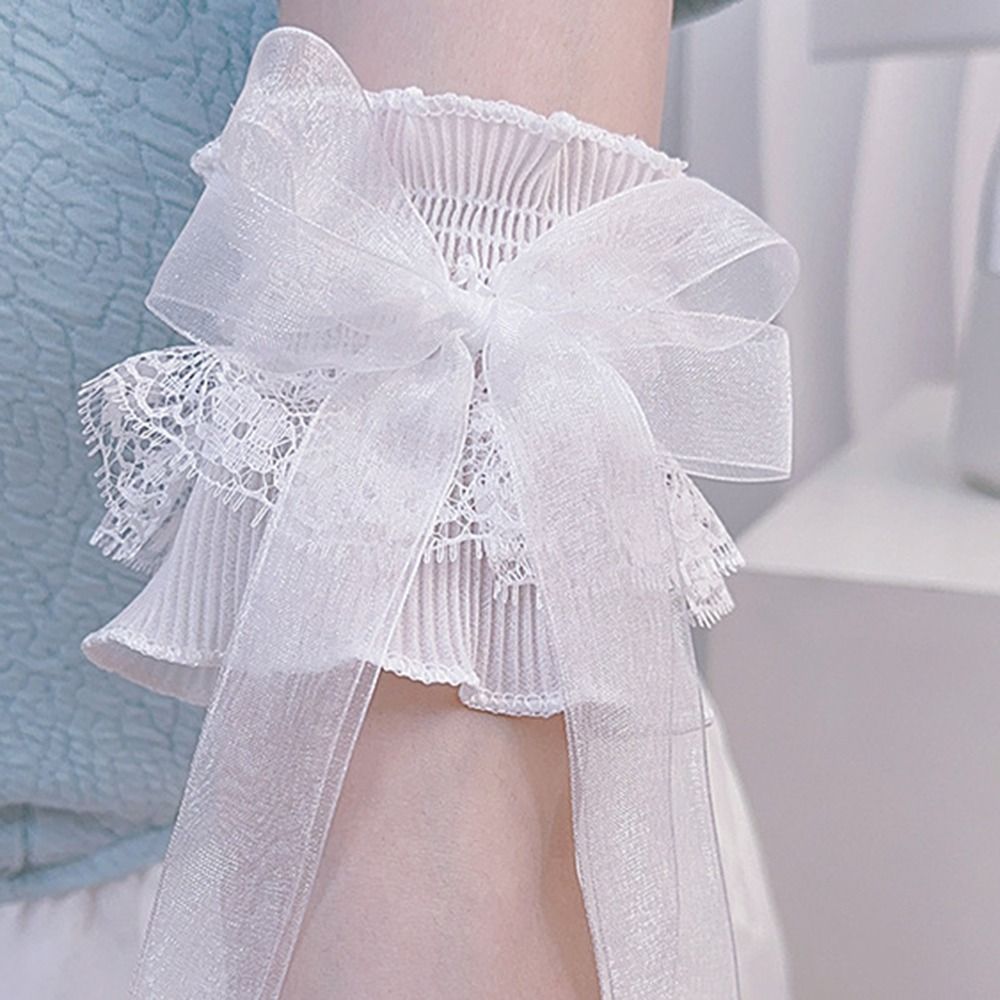 Arm stulpen Bowknot Arm Ärmel  – Elastic Lace Trim Bewertung und Preis