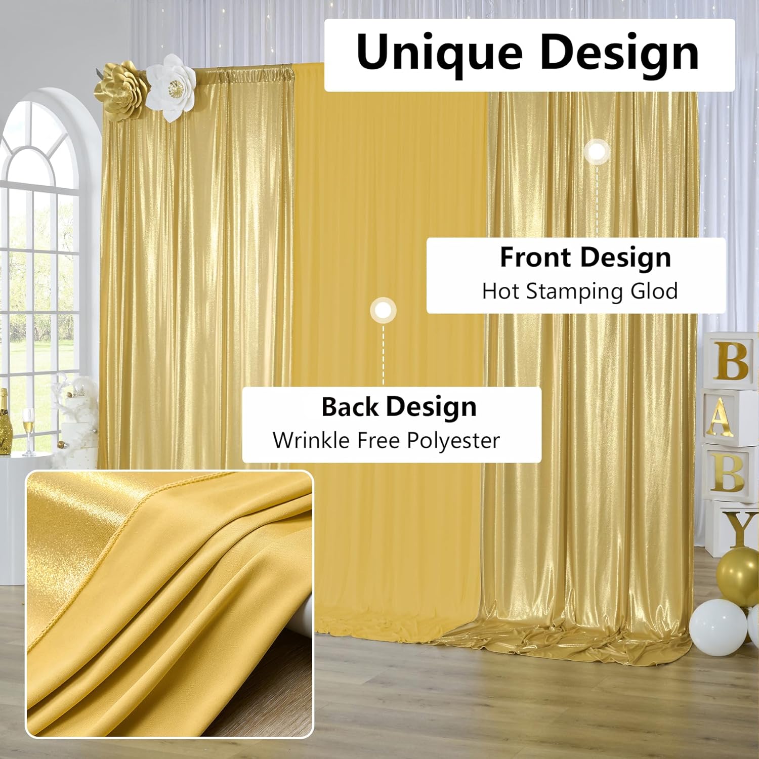 2,3x7FT Knitterfreier Glitzer  – Sequin Fabric Panel Bewertung und Preis
