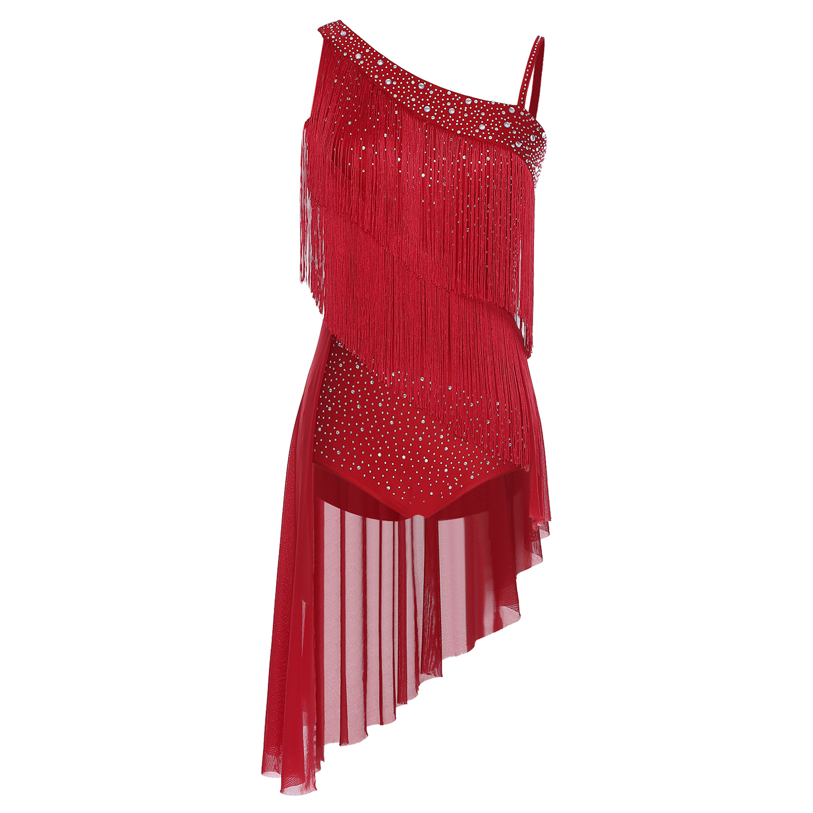 Frauen Quaste Latin Dance Trik – Rhinestone Banding Trim Bewertung und Preis