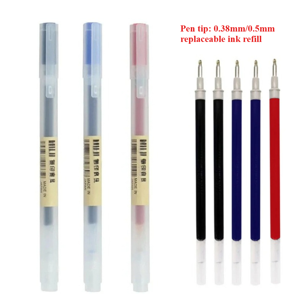 0,38/0,5mm Tintennachfüllungen – Muji Stationery Gel Pen Bewertung und Preis